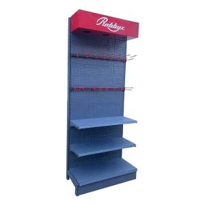 China Factory customized color size supermarket advertising display stand shelf supermarket shelves factory