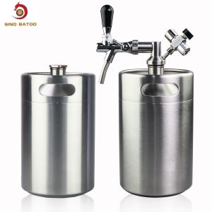 China SUS304 Pressurized Mini Keg Adjustable Flow , 5L Pressurized Growler Tap System factory