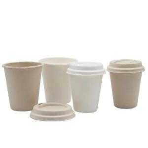 China Biodegradable Sugarcane Bagasse Cups Disposable Fiber Pulp Cup 12oz Take Out factory