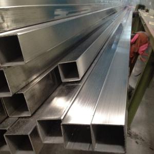 China ASTM A554 Hairline Finish Stainless Steel Square Pipe Tube for Handrail and Food Grade 304 316L 400# 600# 800# Polished factory