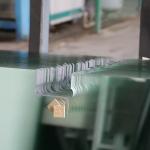 Customized Logo Elegant Single Frameless Hinged Glass Door for Bathroom and