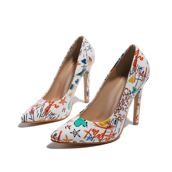 BS159 Women'S Shoes Fashion High Heels Shallow Mouth Pointed Candy Color Thin