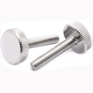 China M3-M6 Stainless Steel Thumb Screws Flat Head Knurled Screw factory