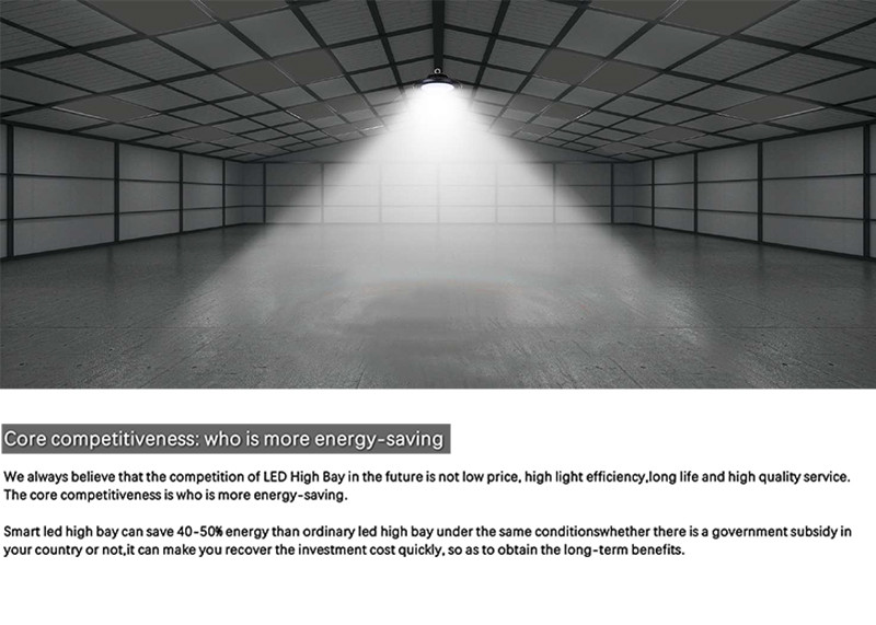 Intelligent LED high bay UFO with smart dimming sensor wireless control