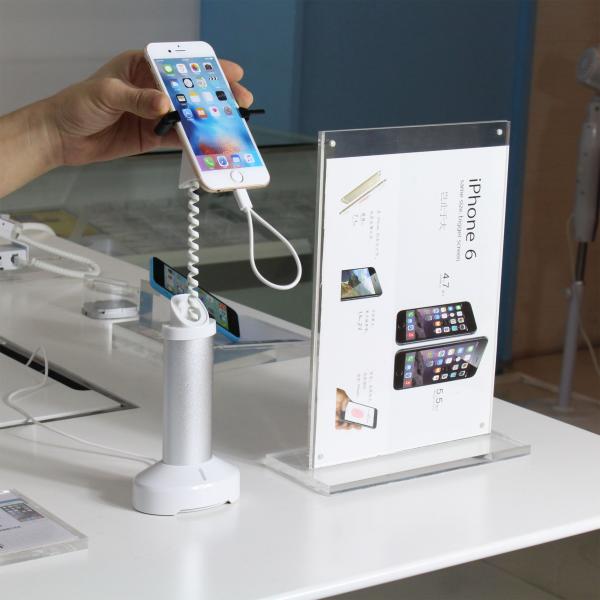 COMER anti-theft alarm cell phone gripper security clip metal holder for mobile