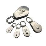 Construction Rigging Hardware Single Wheel Swivel Pulley Block Stainless Steel