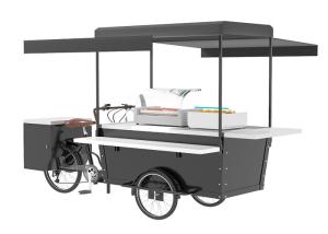 China Multipurpose Scooter Trailer Food Cart Stainless Steel Frame With Water System factory