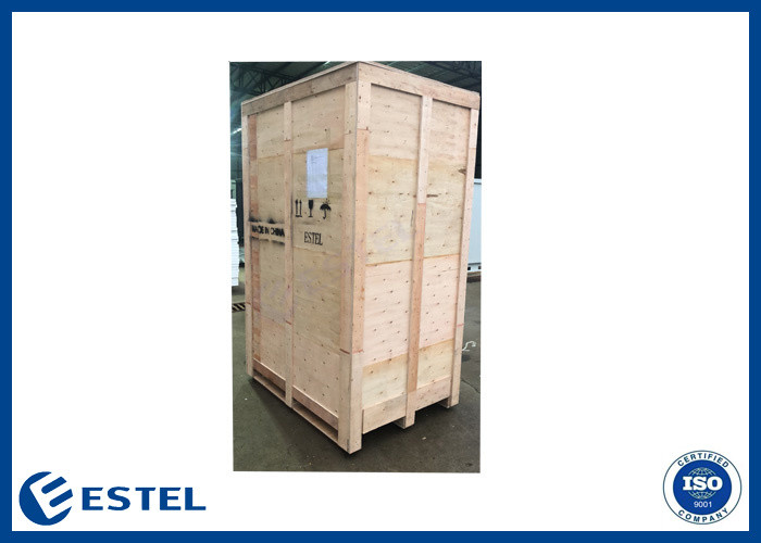 20U Capacity Outdoor Telecom Enclosure Galvanized Steel Single Wall With Heat Insulation For Pole Mounted