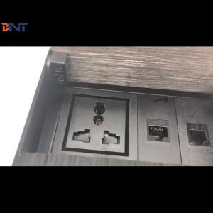 China New design silver color flush mount desktop brush socket for conference table factory
