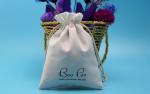 Custom Small Cotton Drawstring Bag , Portable Travel Jewelry Pouch Drawstring