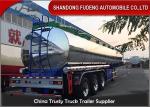 5 Compartments Aluminum Tank Semi Trailer , Petroleum Tank Trailers 50000 Liters