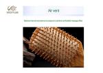 Square Shape Rubber Air Bag 10 Inch Wooden Handle Hair Brush