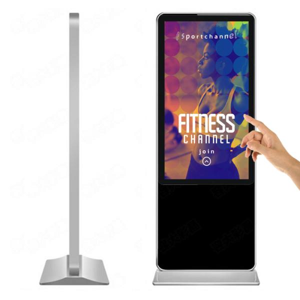 floor stand silver black 42 inch lcd innovative full hd advertising touch screen