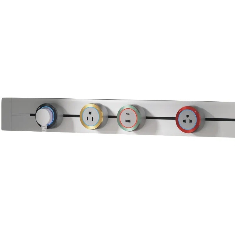10A Power Rated Plastic track plug socket Set Package With 3 Outlets