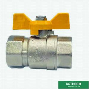 China Butterfly Handle Forged Brass Ball Valve High Pressure Gas Pipe Valve factory