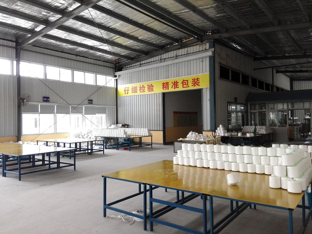 50/2 Raw White Polyester Yarn Made With Sinopec Yizheng Staple Fiber