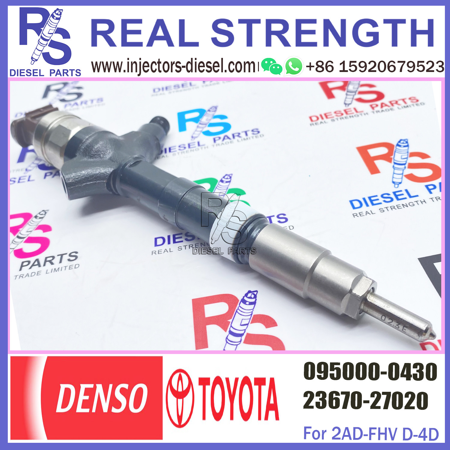common rail injector 095000-0640,095000-0641,095000-0430 diesel injector 23670-27020,23670-29025