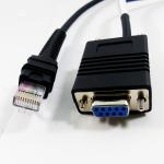 Flexible Black RS232 Scanner Cable For Barcode Reader LI3678 Rs232