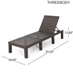 Polyethylene Wicker Outdoor Patio Lounge Chairs Without Cushion 76.60 * 25.50 *