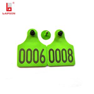 China 18000-6c Long Range 890Mhz Tamperproof UHF RFID Animal Ear Tag For Cattle Cow Farm factory