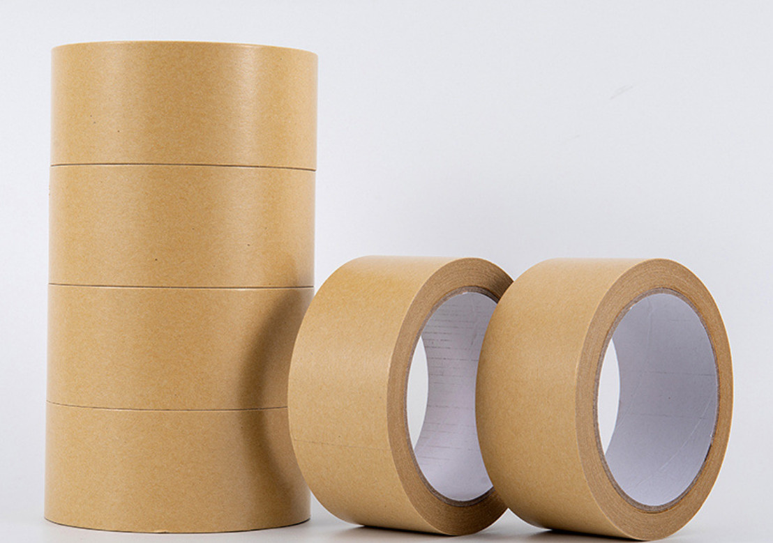 Hot Melt Kraft White Adhesive Tape For Industry Kraft Labels