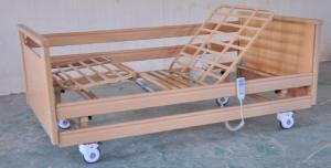 China Wood Patient Collapsible Siderails Two Functions Electric Nursing CareBed factory