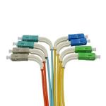 90° Bent Boot Sleeve Fiber Optic Patch Cord 3.0mm OEM Service