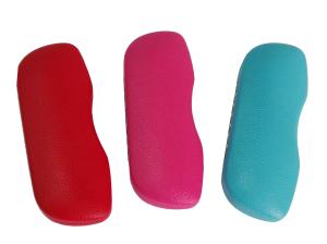 China Colorful PU Leather Iron Hard Shell Eyeglass Case For Optical Eyewear factory