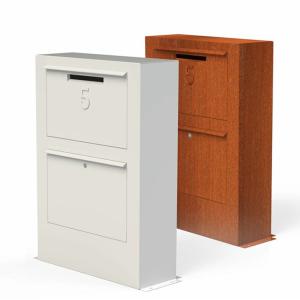 China Gnee Garden Pre Rusted Outdoor Metal Furniture Metal Parcel Delivery Box factory