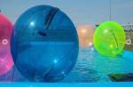 Yellow / Blue Giant Inflatable Water Toys Human Water Bubble Ball