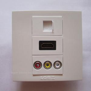 China Durable Home Use Wall Panel Socket With RJ45 HDMI RCA White Color 86x86mm Size Good Price factory