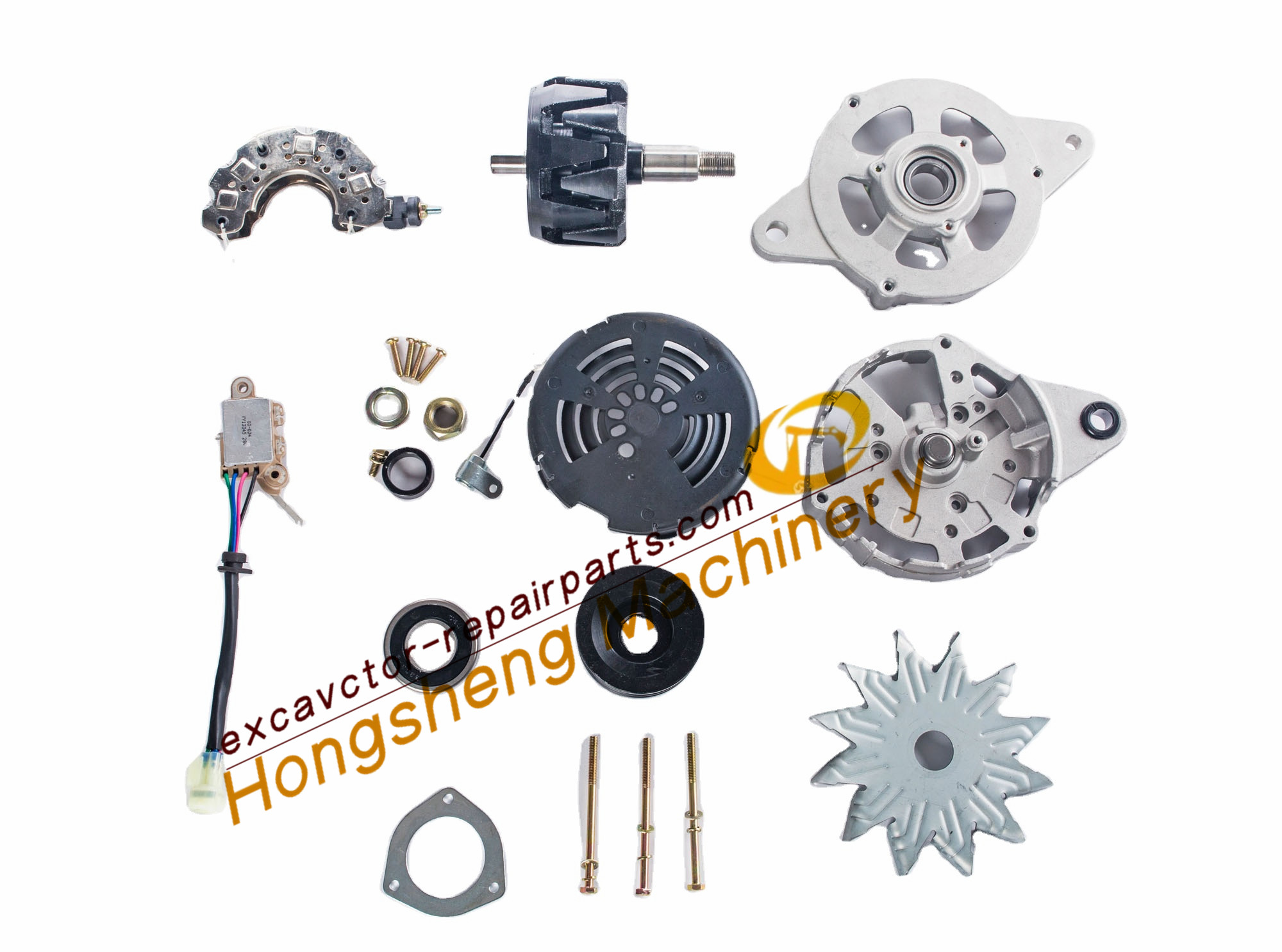 K38 K50 Engine Excavator Repair Parts Alternator 24V 100A QSX15 ISX15 3400698