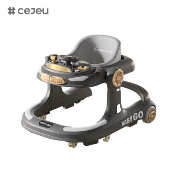 CJ-958,baby walker,Orange Grey khaki,Music/Lights 6 Height adjuster,One click