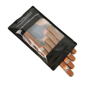 Resealable Custom Plastic Cigar Humidity Ziplock Bags With Display Box