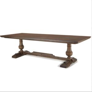 China 120cm*60cm*75cm Vintage Countryside Centre Dining Table with Curved Pine Wood factory