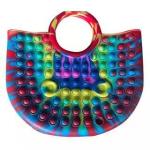 EN71 Colorful Silicone Pop It Fidget Toy Bag 20x32in For Women