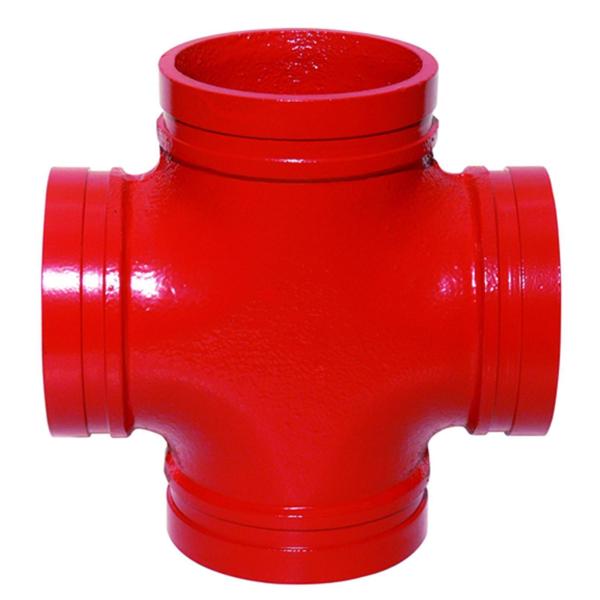 China Professional Cross Ductile Iron Pipe Fittings  Integral Gluing PN10/16 factory