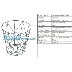 Customized Wire Diameter Stock Pot Cooking Wire Mesh Metal Storage Basket,