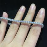 Hip Hop Moissanite Tennis Necklace 925 Sterling Silve VVS Diamond Tennis