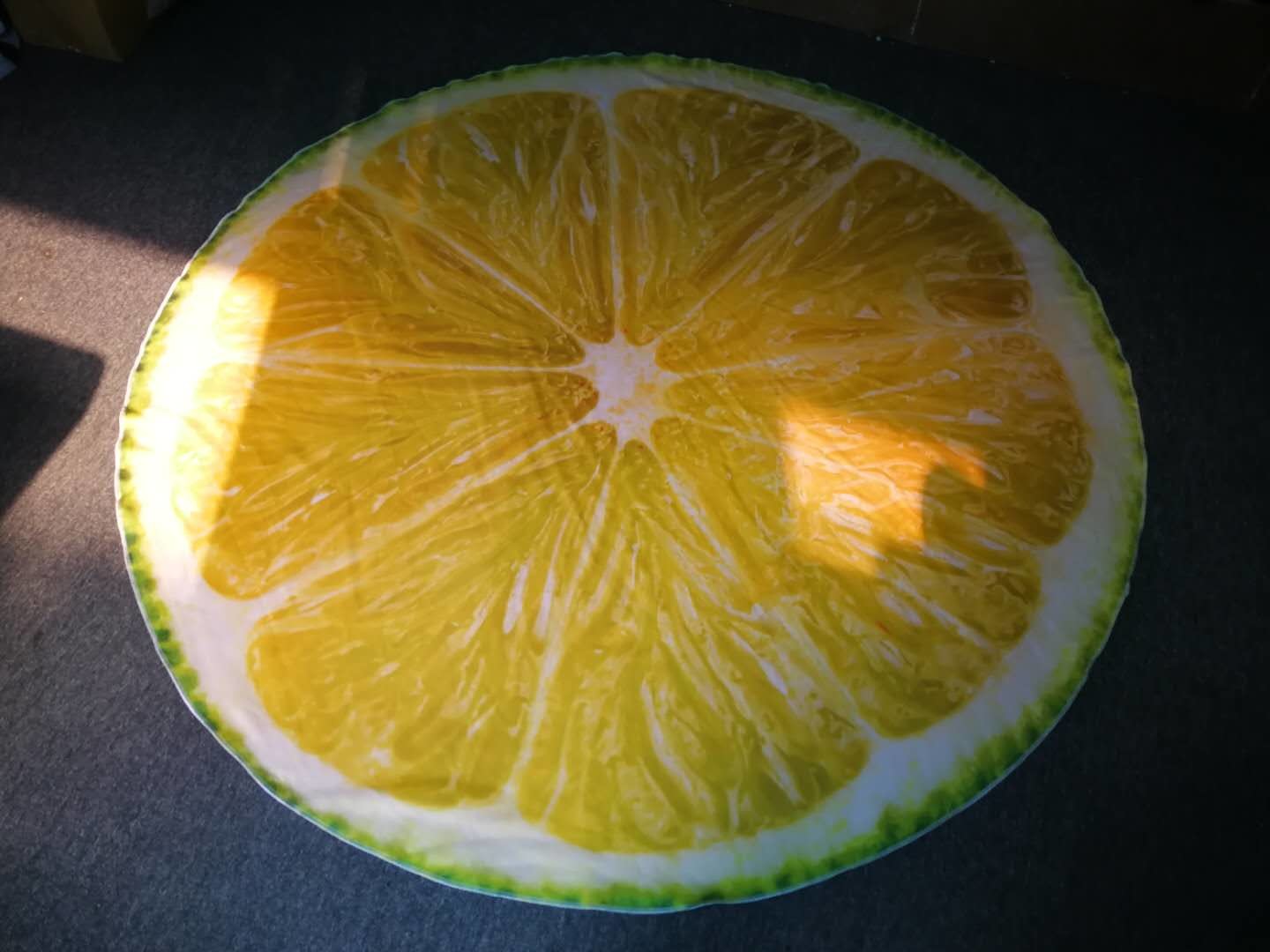 Round Fruit Print Flannel Polyester Fleece Blanket Knitted Technics