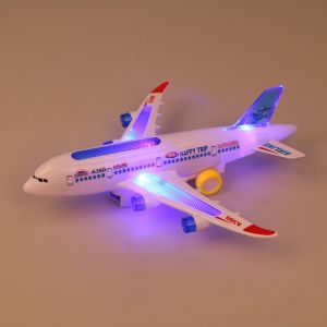 DIY Assembly Airbus Aircraft Autopilot Flash Sound Musical Lighting Toys