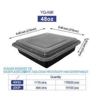 OEM/ODM Cajas Para Comidas Plasticas Disposable Microwave Food Container Box