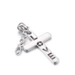 1.93g Timeless Sterling Silver Cubic Zirconia Cross Pendant Necklace Dating