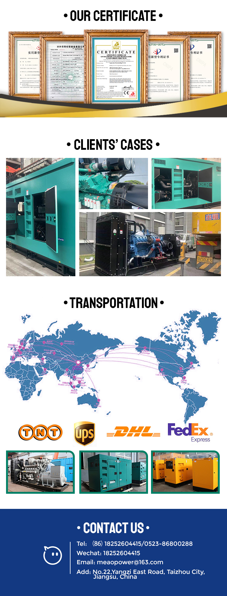 Powered By MTU 1250 KVA 1000 KW Silent Type Diesel Generator Set Sound Proof Generator