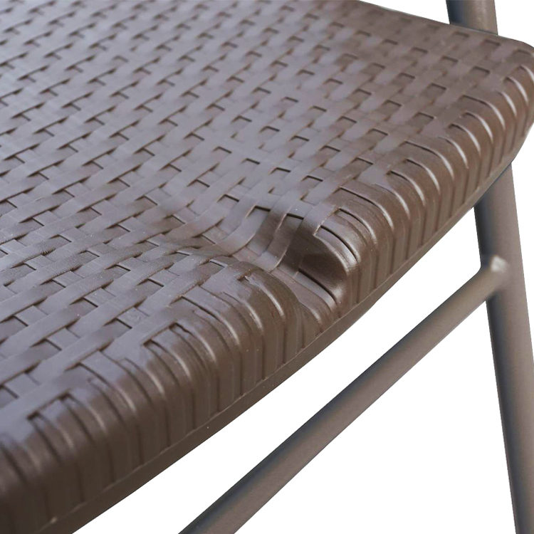 Outdoor Garden Patio Folding Portable Imitated Rattan Plastic Dining Chair Custom Logo