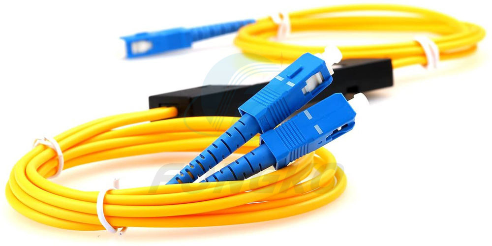 1*2 Fiber Optic Coupler double wavelength 1310 1550nm 1*2 Fbt Fiber Optic Splitter Fiber Optic Fbt Splitter Abs BOX