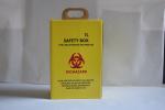 5L 7L Biodegradable Biohazard Sharps Container Yellow Color For Hospital