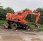 15 Ton Dh150w-7 Doosan Wheel Excavator With 0.75m3 Bucket Capacity