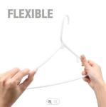 White Thick Plastic Hangers , Wardrobe Giant Tubular Plastic Hanger