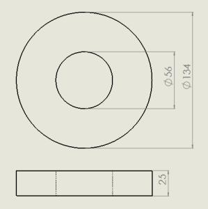China Permanent Circular Ferrite Ring Magnet High Magnetic 150mm X 100mm X 25mm factory